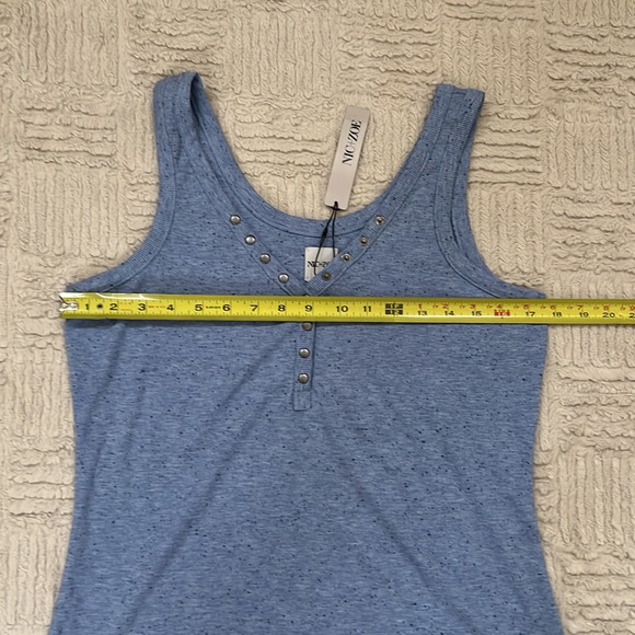Speckled knit snap tank in blue mix, New with tags, Size medium - Picture 16 of 16